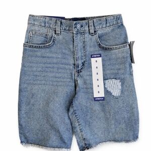 Vintage Express High Rise Denim Shorts Distressed Cutoff Stretch Mom Shorts Sz 8